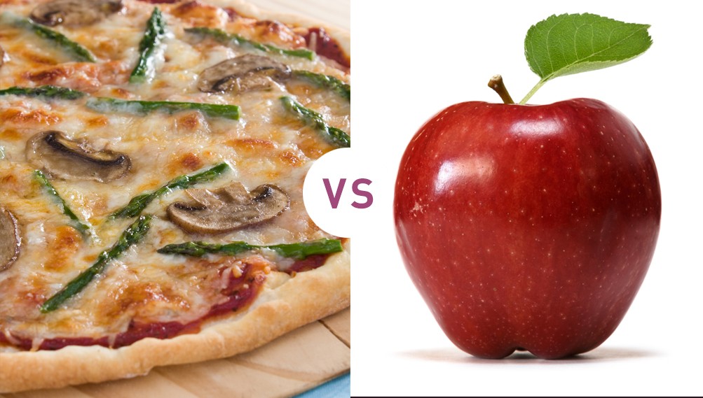 Πίτσα vs Μήλο: Πως θα επιλέξετε το δεύτερο