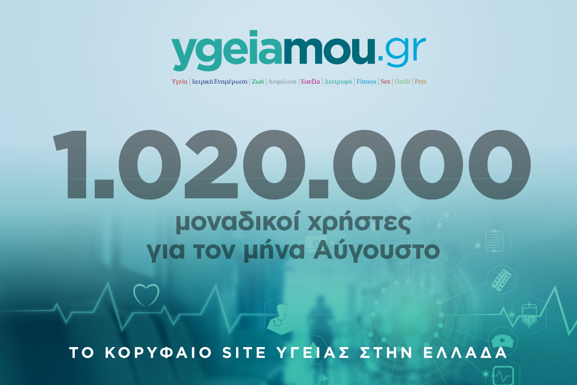 ygeiamou.gr: 1.020.000 μοναδικοί χρήστες τον Αύγουστο