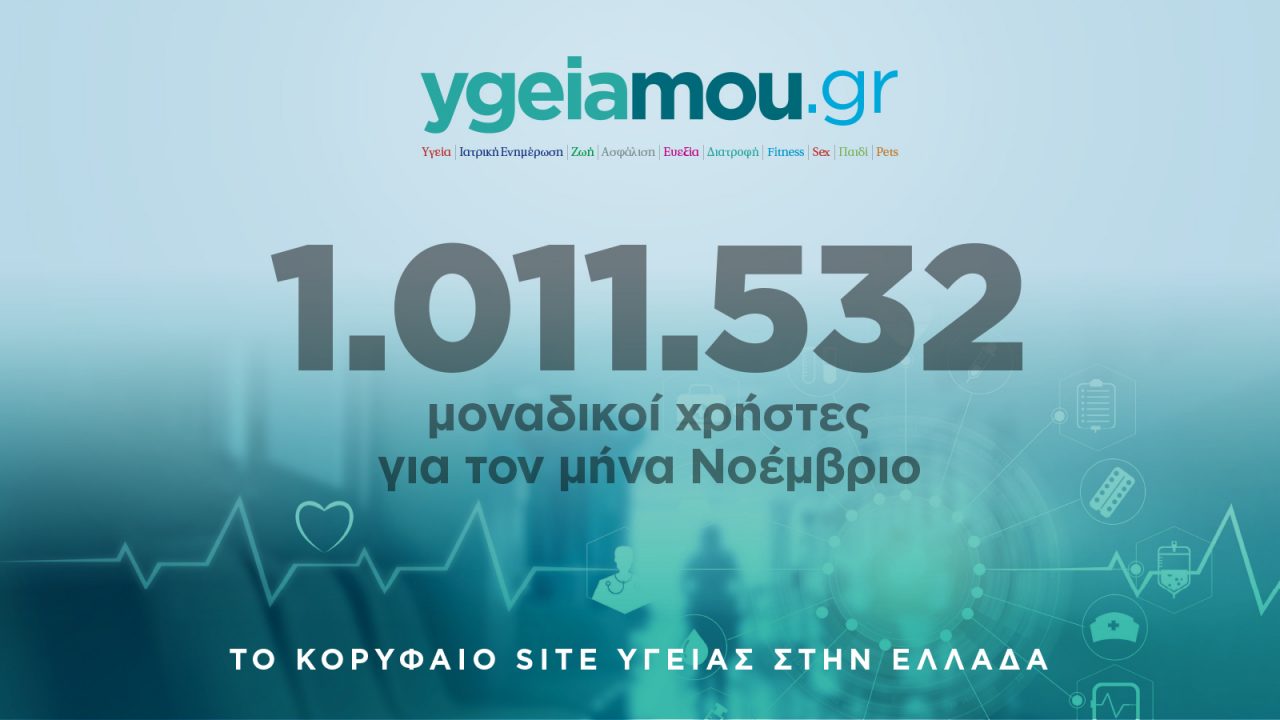 ygeiamou.gr: 1.011.532 μοναδικοί χρήστες τον Νοέμβριο